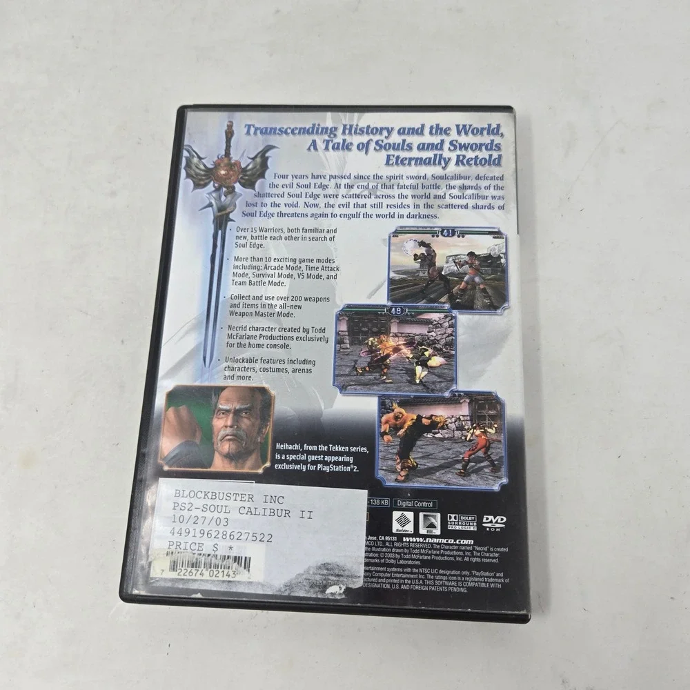 SoulCalibur II Sony PlayStation 2 PS2 Fighting Game Namco Heihachi Guest